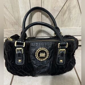 Juicy Couture Chocolate Suede Hobo Bag Elegant Handbag Vintage